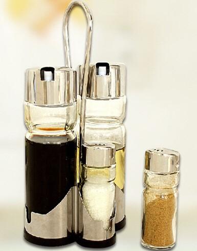 生产销售 玻璃调味瓶组合装 欧式厨房用品调料罐s1602